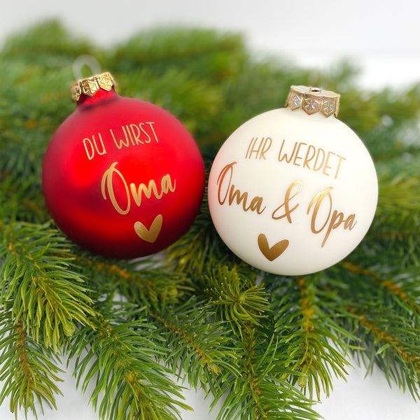 Weihnachtskugel Schwangerschaft verkünden