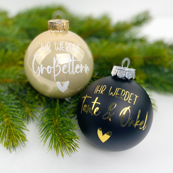 Weihnachtskugel Schwangerschaft verkünden