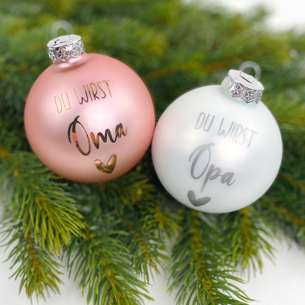 Weihnachtskugel Schwangerschaft verkünden