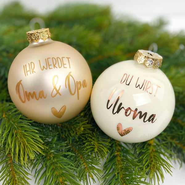 Weihnachtskugel Schwangerschaft verkünden