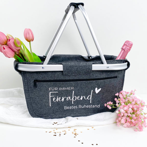 Einkaufskorb Für immer Feierabend