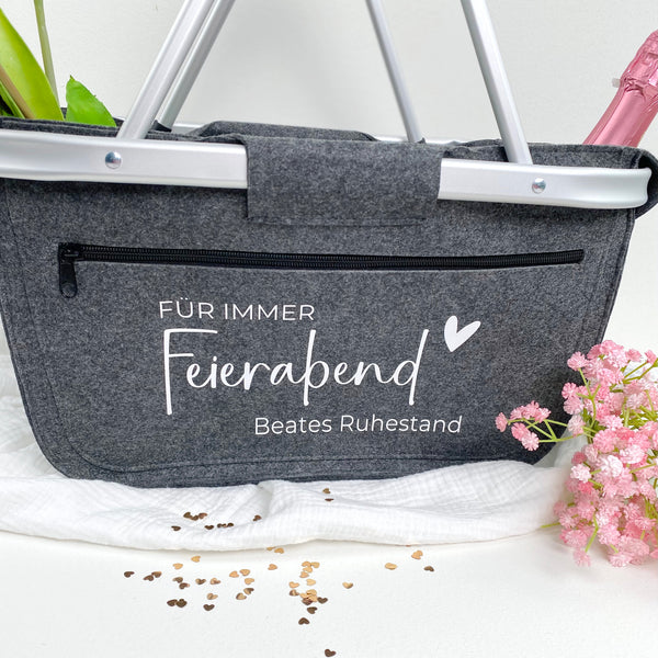 Einkaufskorb Für immer Feierabend