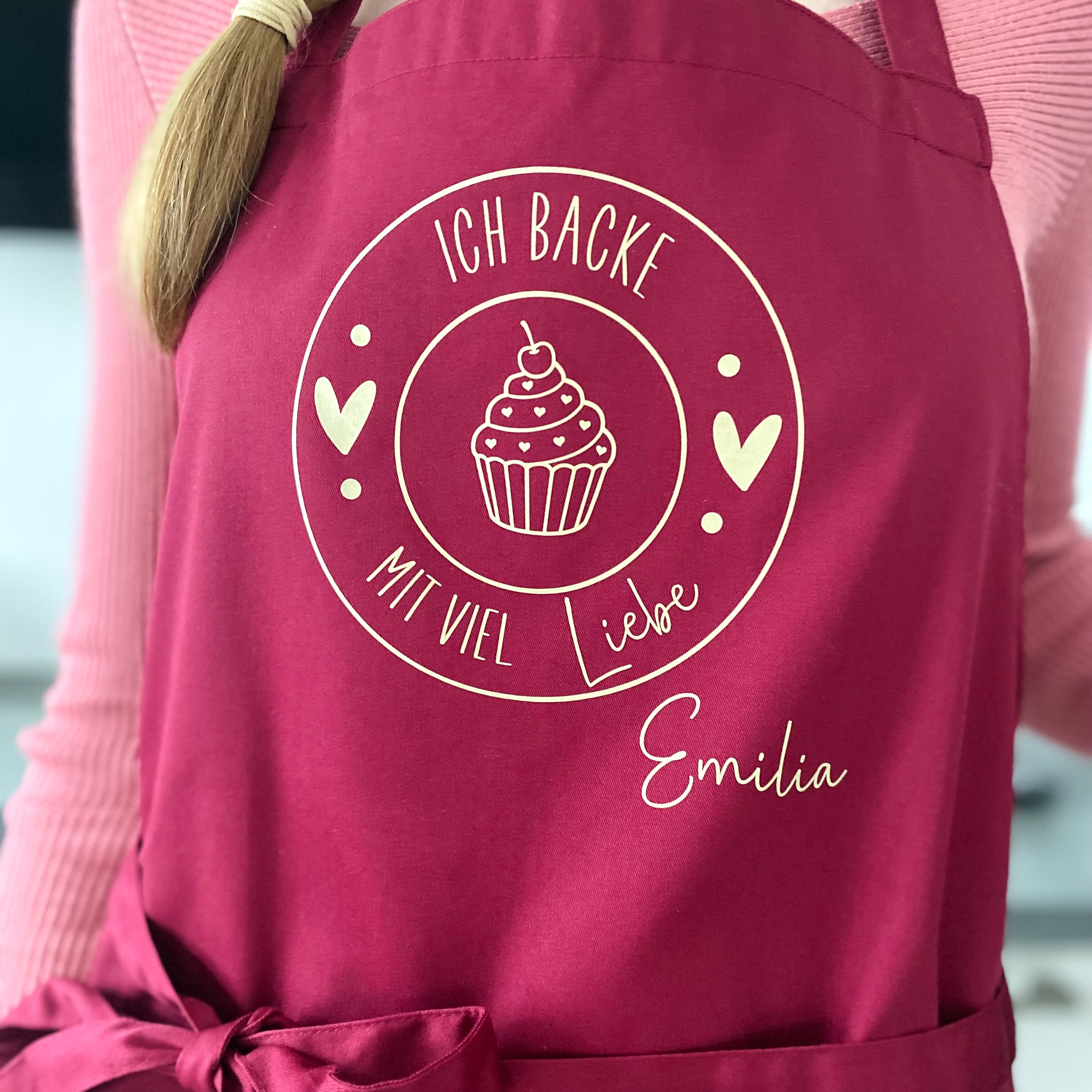 Backschürze Ich backe mit viel Liebe