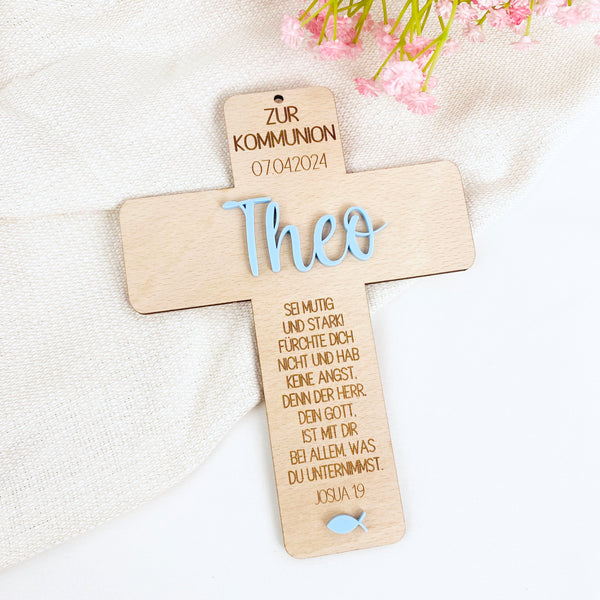 personalisiertes Kreuz Taufe / Kommunion