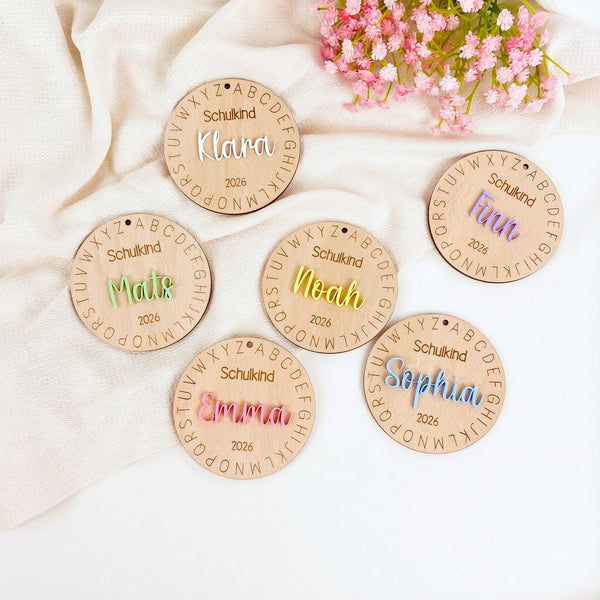 Anhänger Schultüte Alphabet