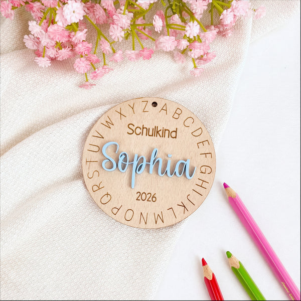 Anhänger Schultüte Alphabet