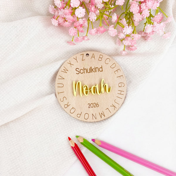 Anhänger Schultüte Alphabet