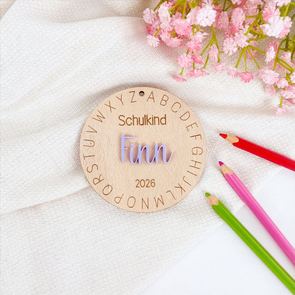 Anhänger Schultüte Alphabet