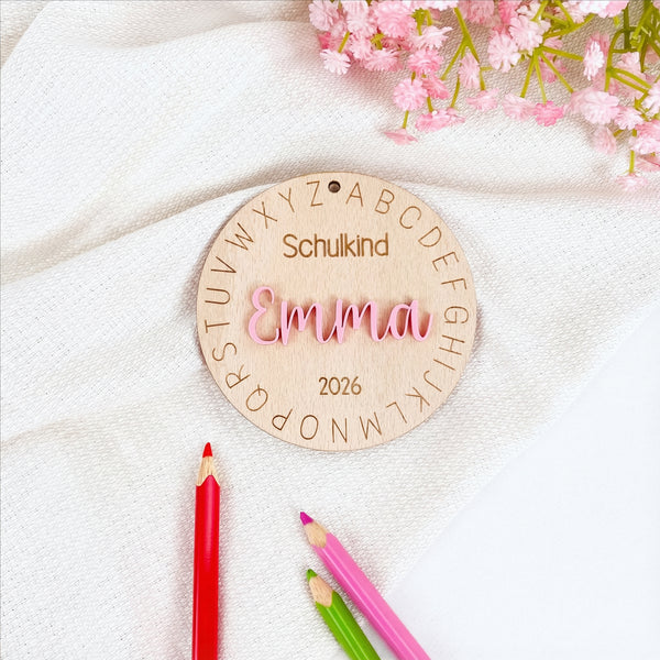 Anhänger Schultüte Alphabet