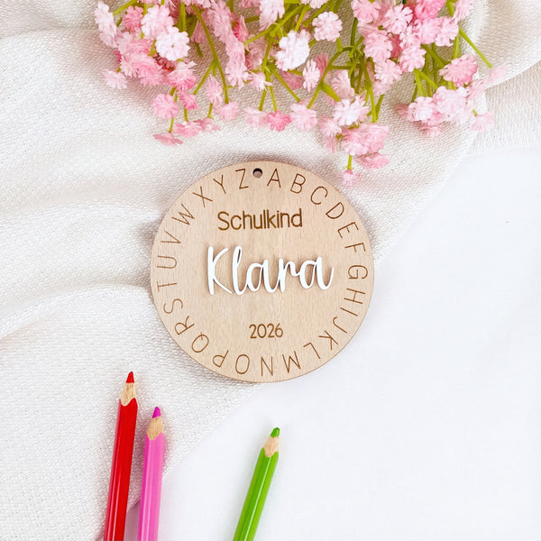 Anhänger Schultüte Alphabet