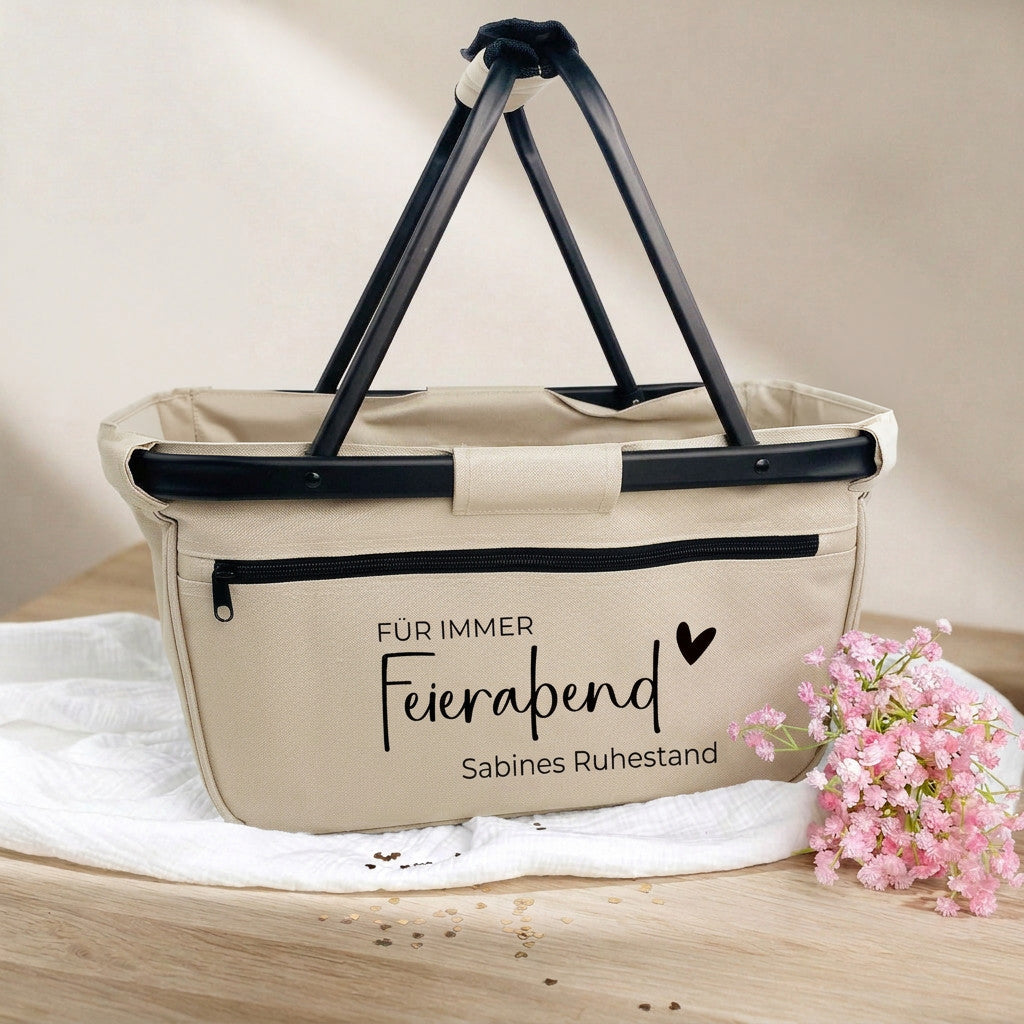 Einkaufskorb Für immer Feierabend