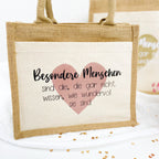 Tasche Besondere Menschen Jute/Baumwolle