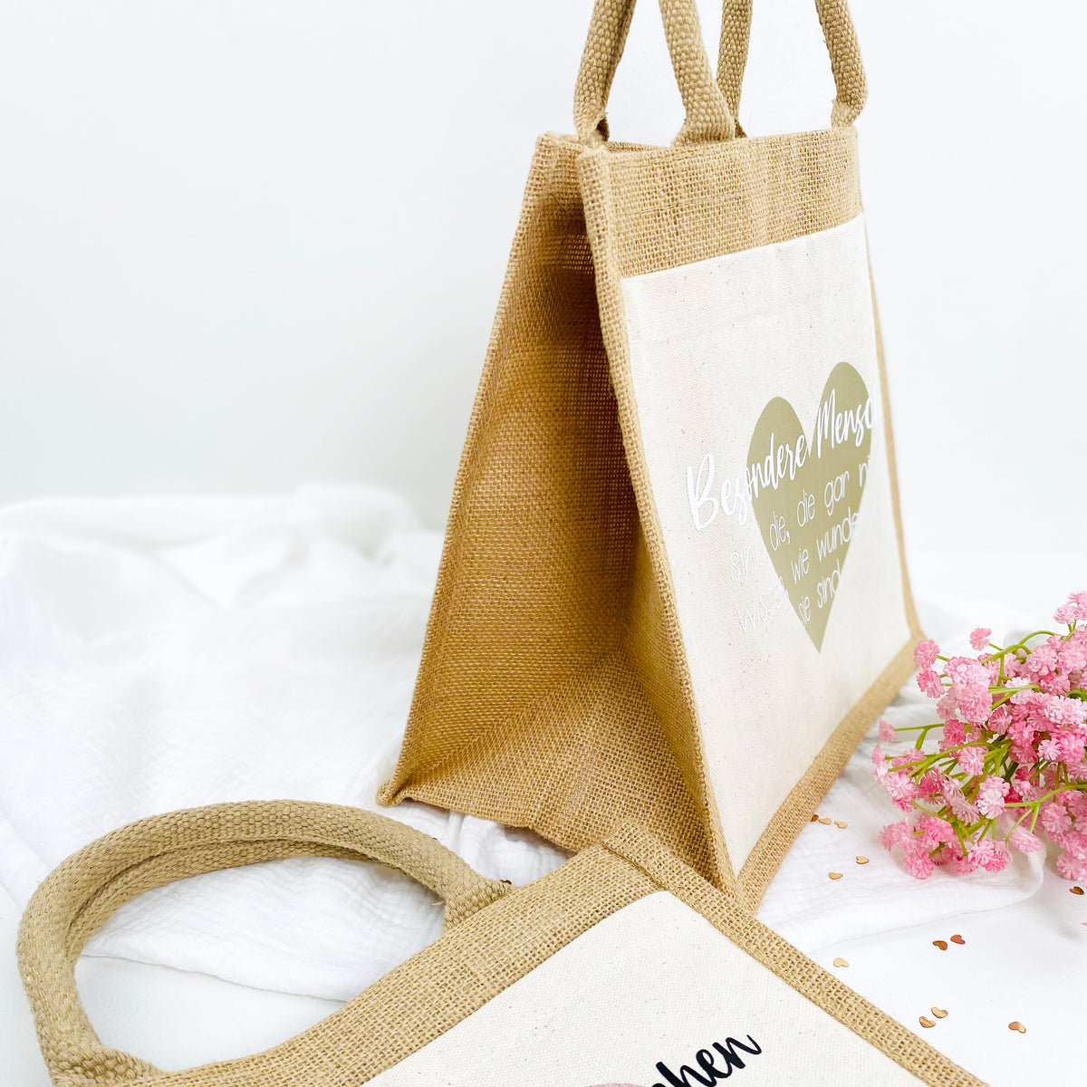 Tasche Besondere Menschen Jute/Baumwolle