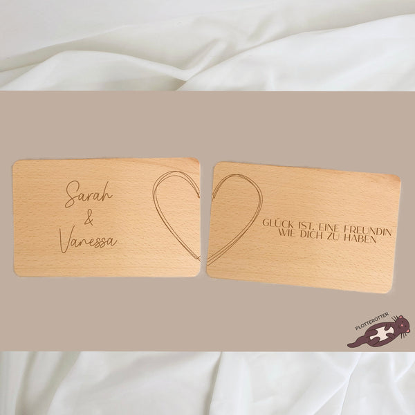 2er Set Brettchen Paargeschenk