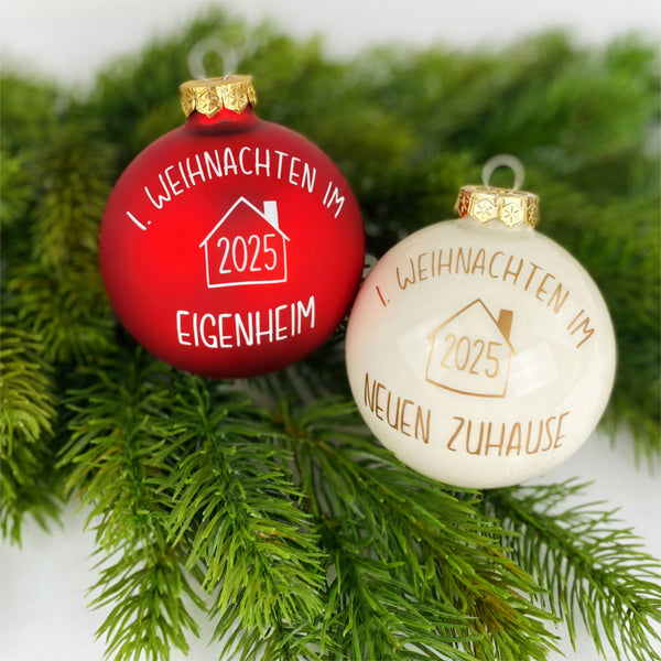 Weihnachtskugel Einzugsgeschenk