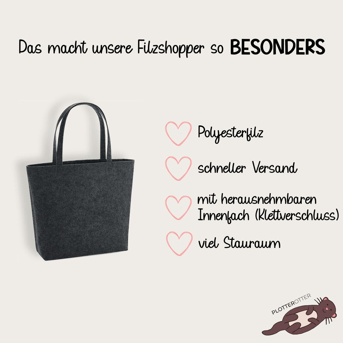 Filzshopper Herzensmensch