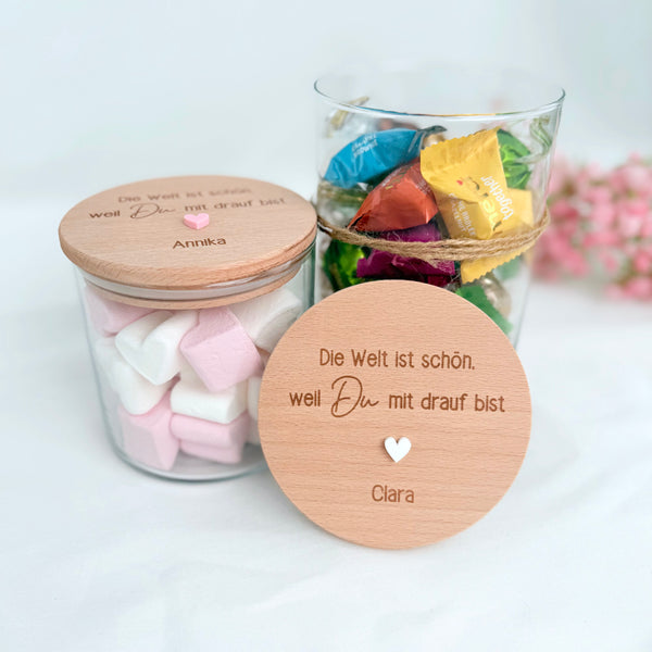 Vorratsglas die Welt ist schön