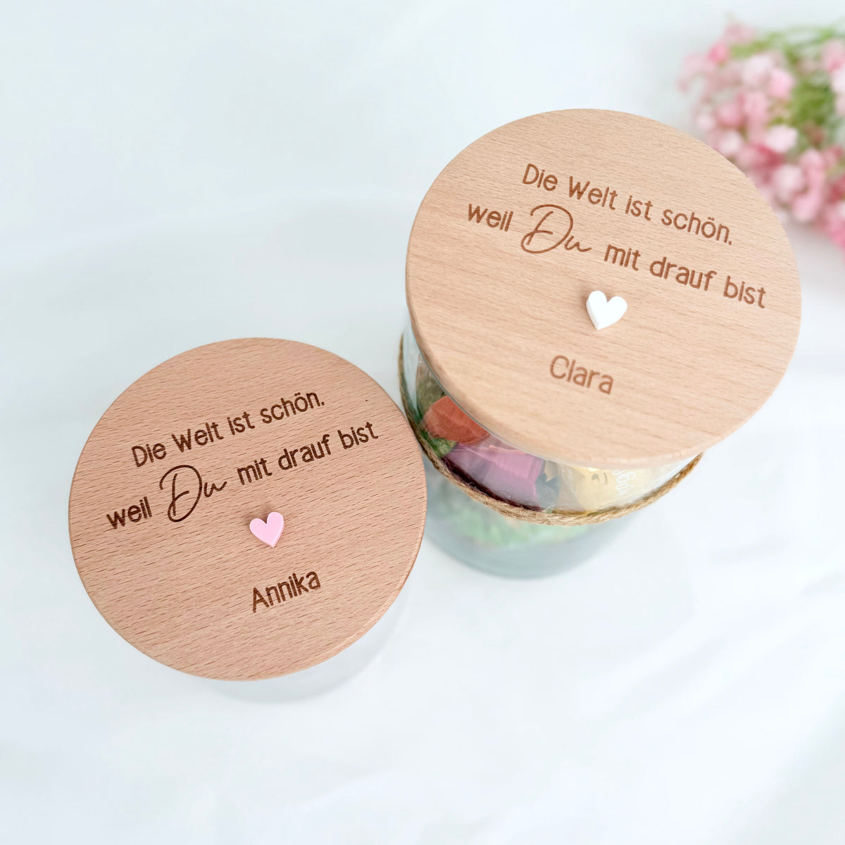 Geschenkglas die Welt ist schön