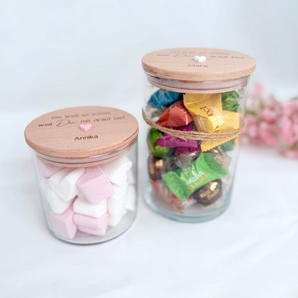 Vorratsglas die Welt ist schön