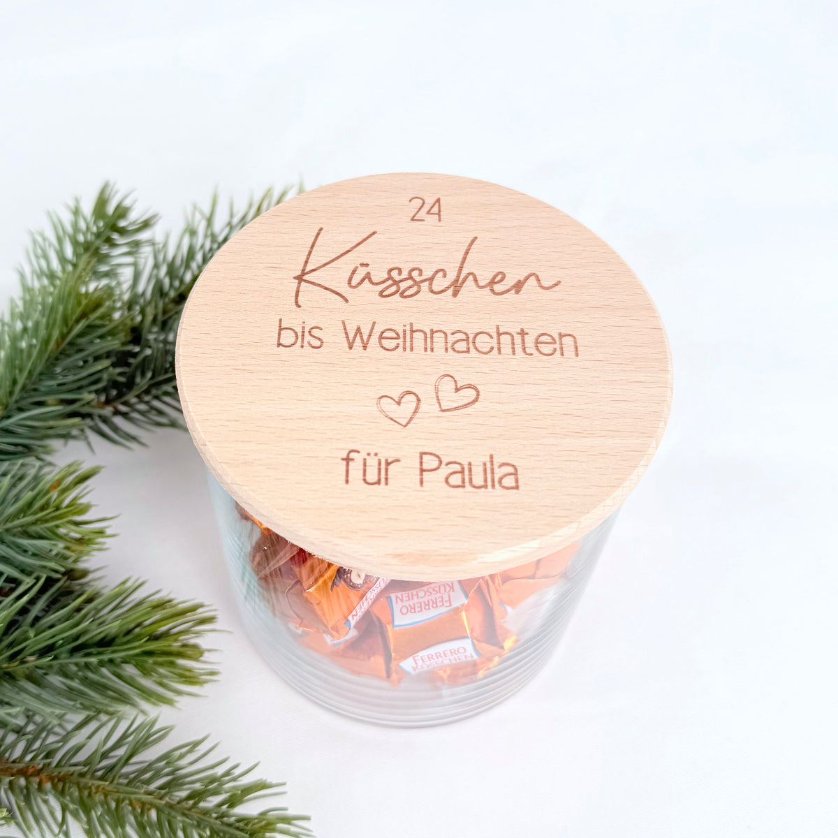 Geschenkglas 24 Küsschen