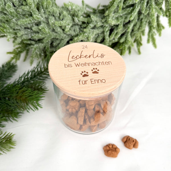 Vorratsglas 24 Leckerlis bis Weihnachten