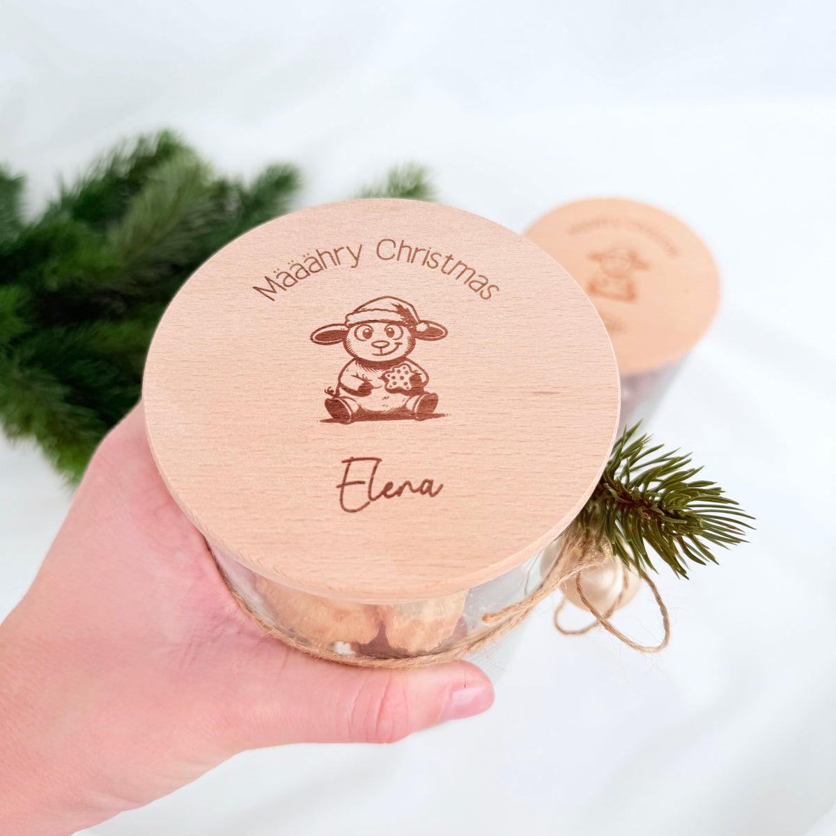 Geschenkglas Määähry Christmas