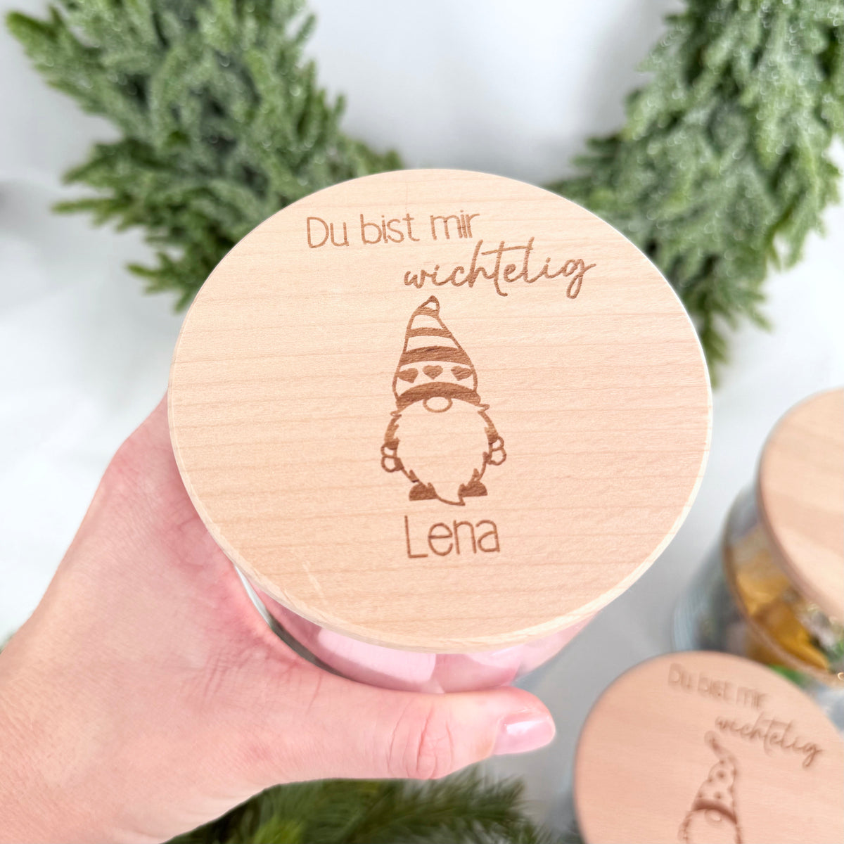 Geschenkglas du bist mir wichtelig