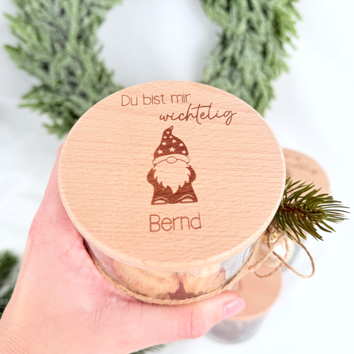 Geschenkglas du bist mir wichtelig