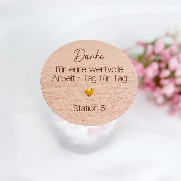 Vorratsglas wertvolle Arbeit