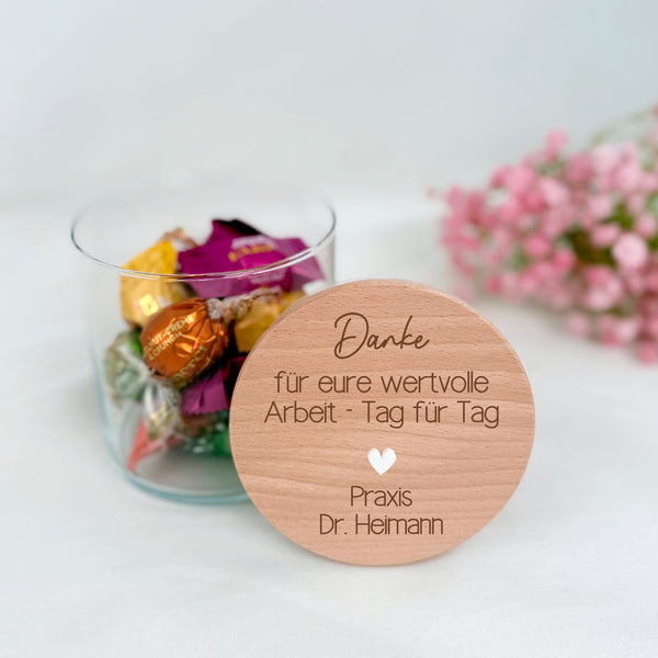 Vorratsglas wertvolle Arbeit