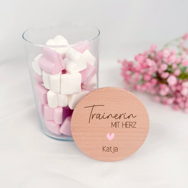 Vorratsglas Trainerin mit Herz