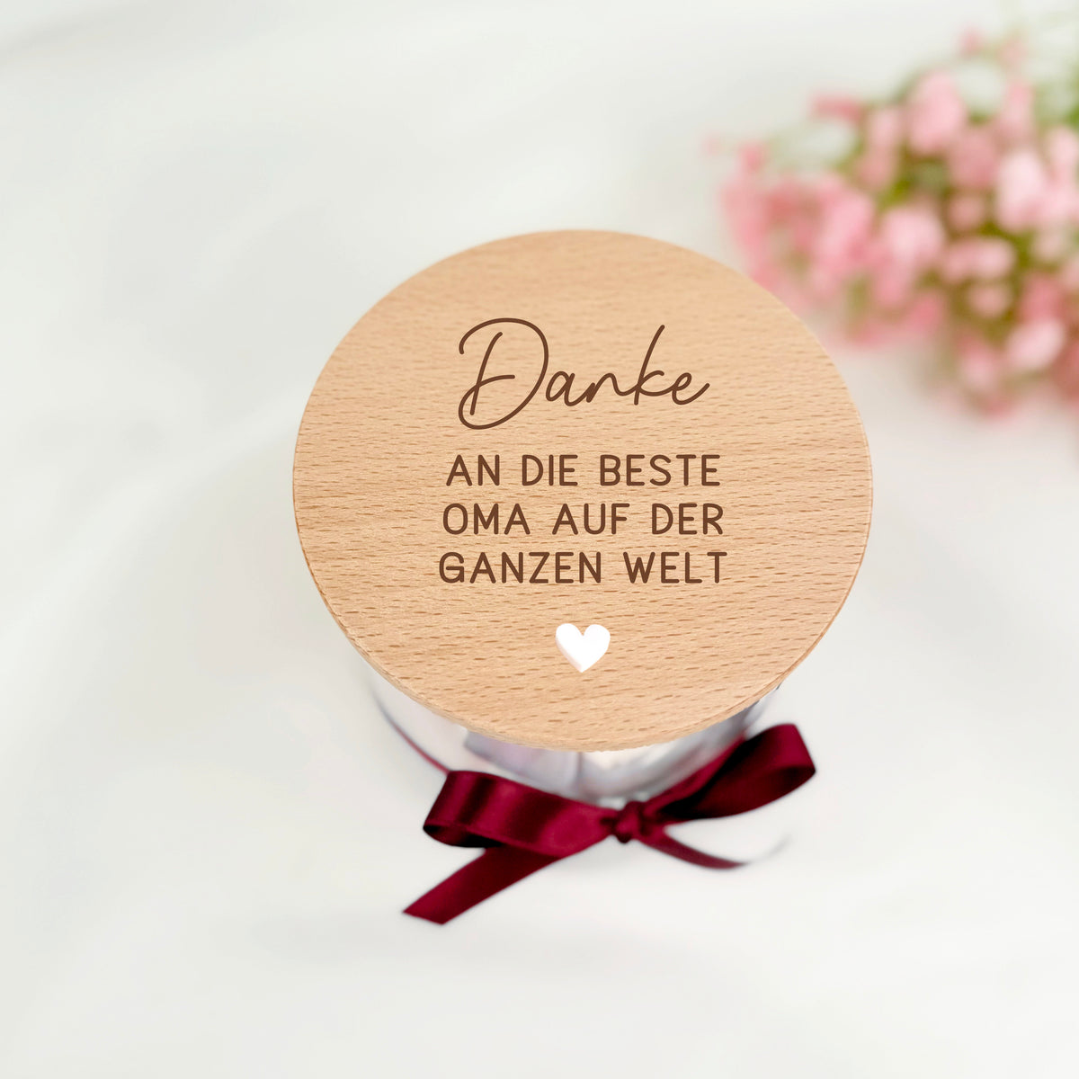 Geschenkglas Danke