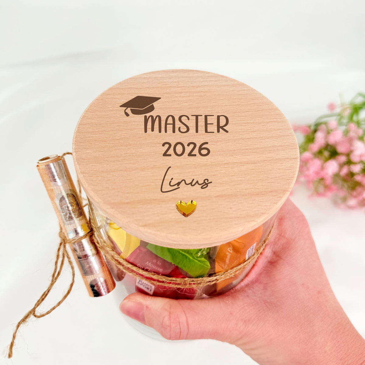 Geschenkglas Abschluss