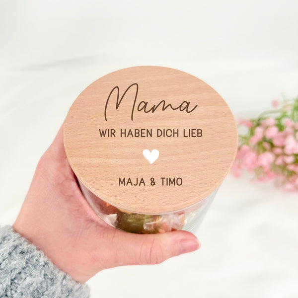 Vorratsglas wir haben dich lieb