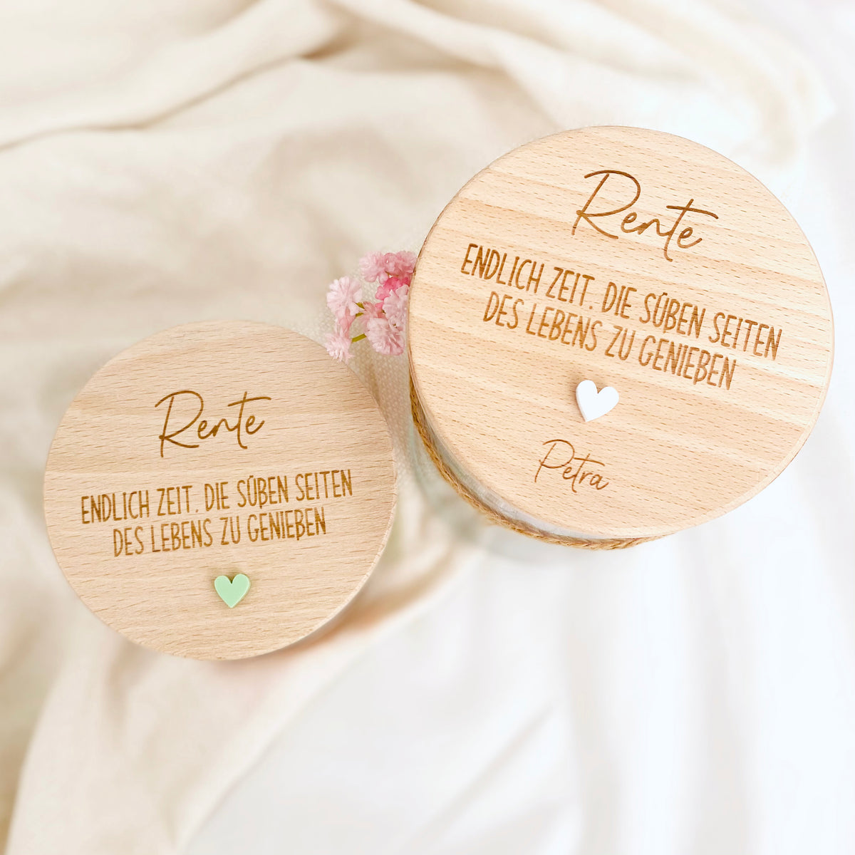 Geschenkglas Rente