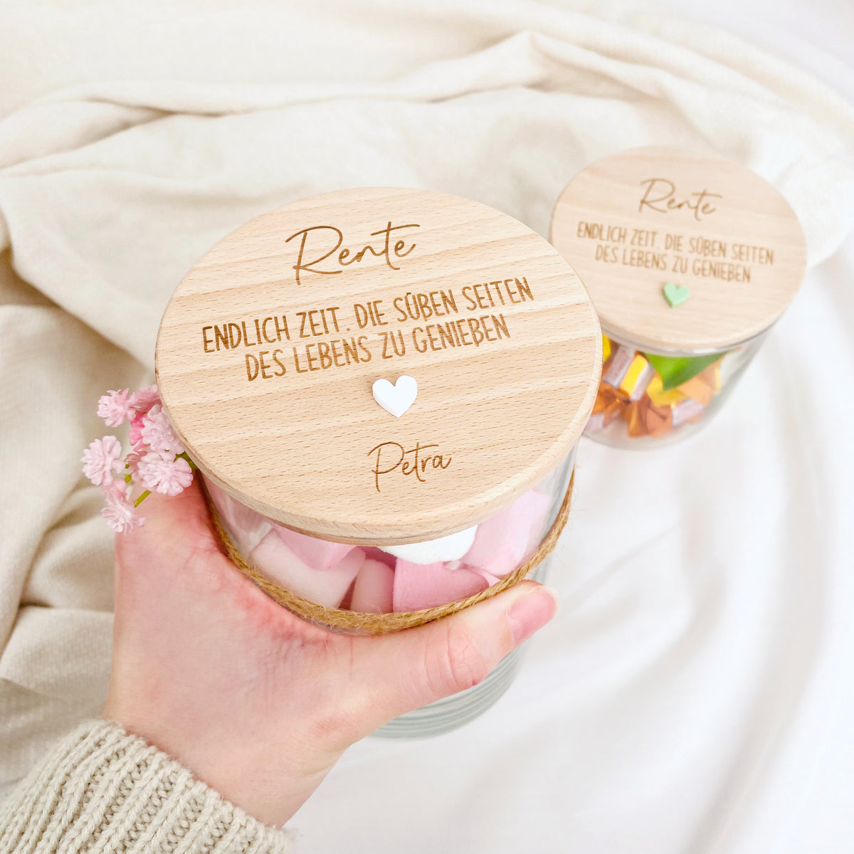 Geschenkglas Rente