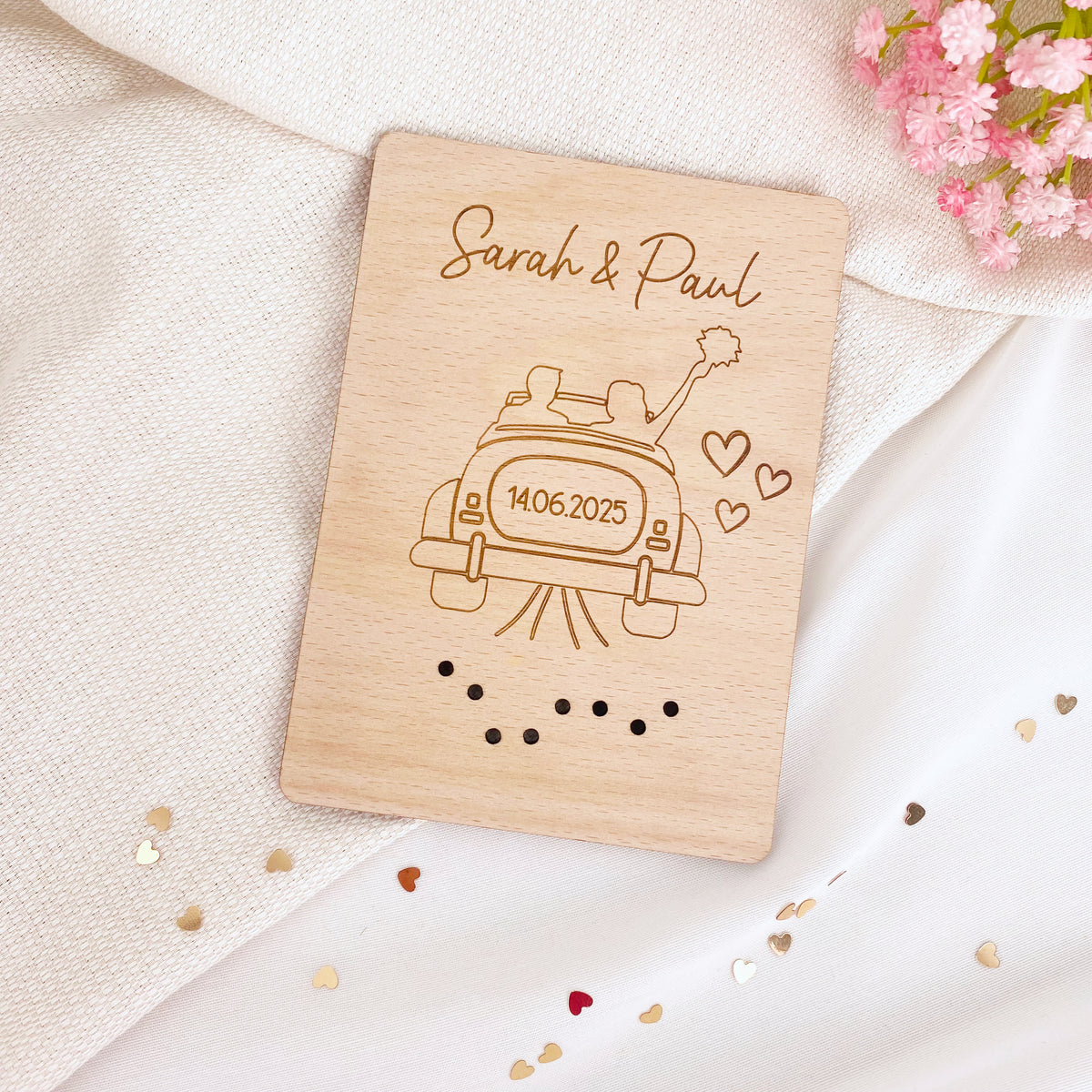 Geschenkkarte Hochzeit Auto