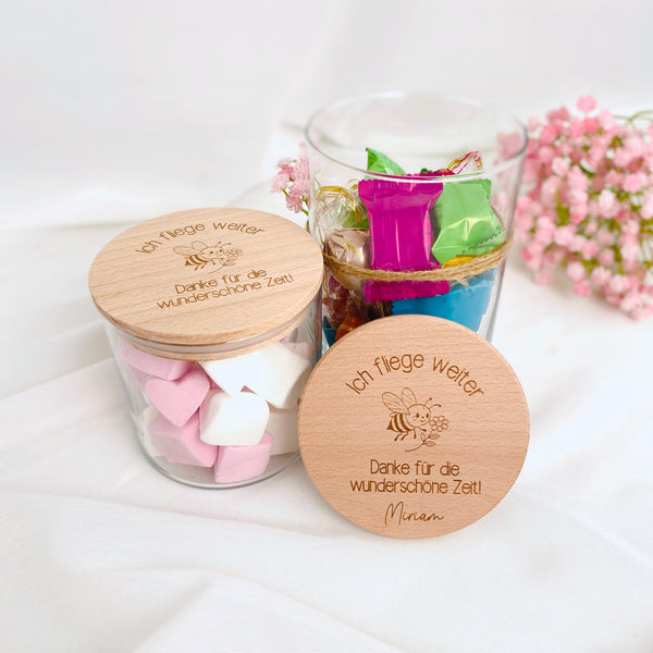 Vorratsglas ich fliege weiter