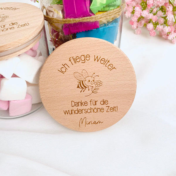 Vorratsglas ich fliege weiter