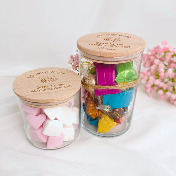 Vorratsglas ich fliege weiter