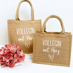 Tasche Kollegin mit Herz Jute