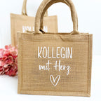 Tasche Kollegin mit Herz Jute