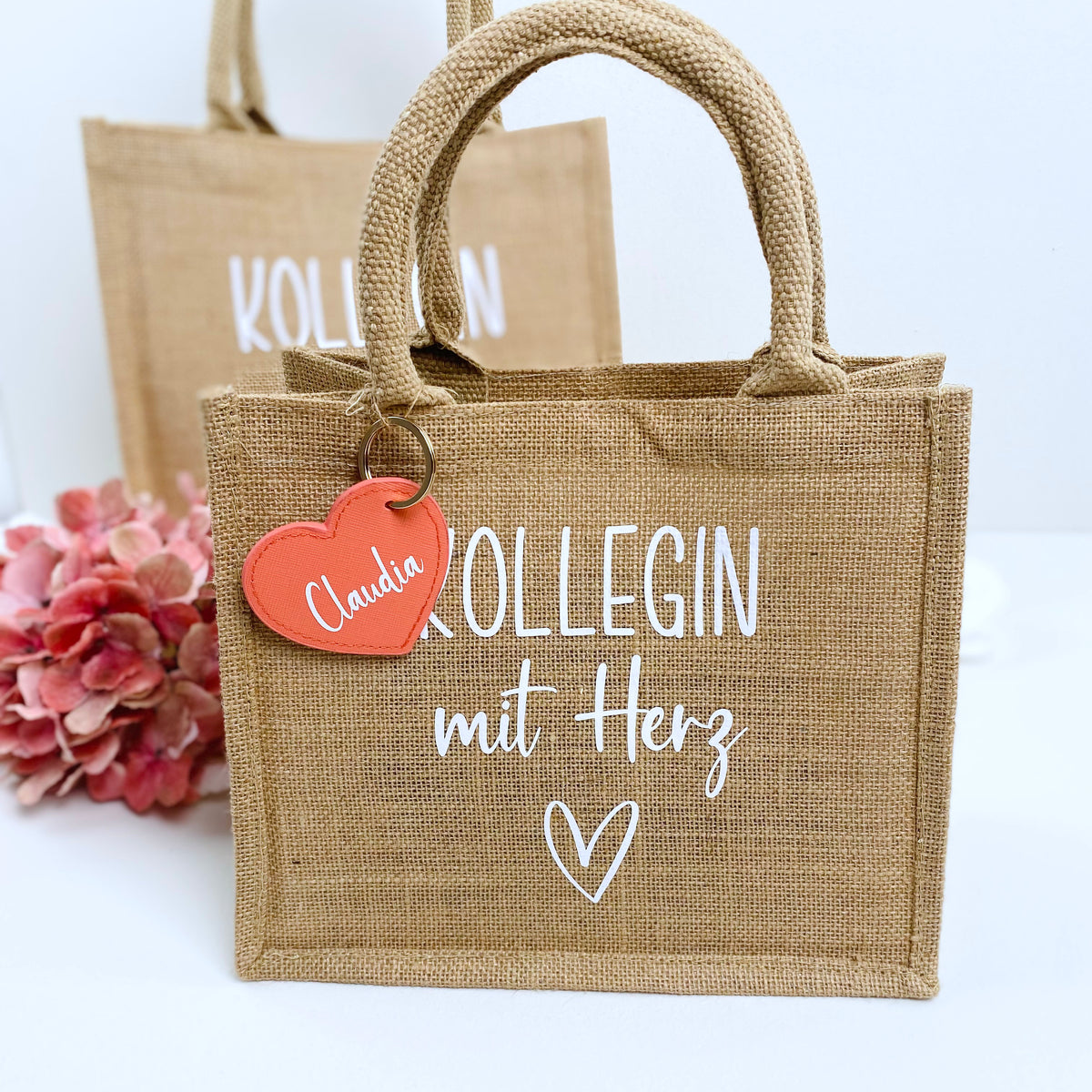 Tasche Kollegin mit Herz Jute