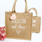 Tasche Kollegin mit Herz Jute