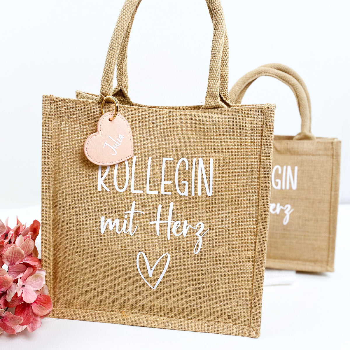 Tasche Kollegin mit Herz Jute