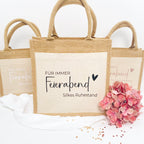 Tasche Für immer Feierabend Jute/Baumwolle