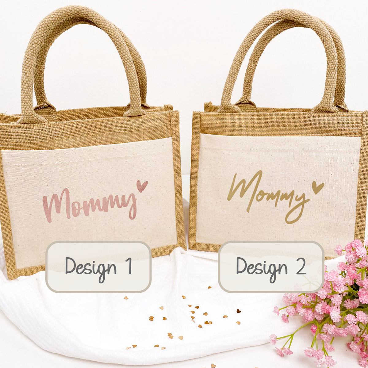 Tasche Mommy Jute/Baumwolle