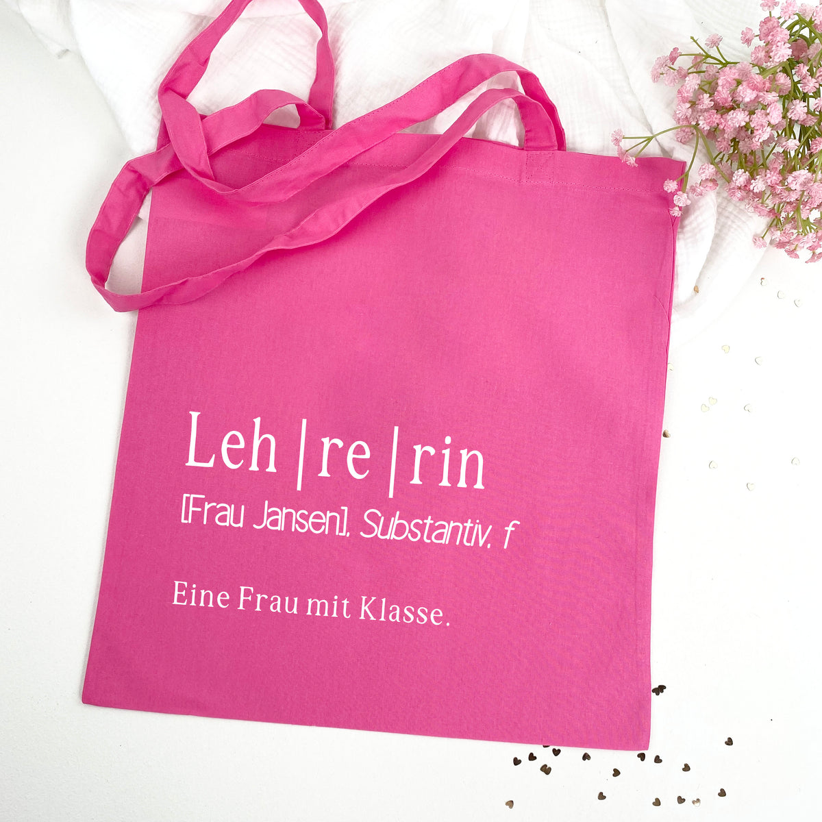 Beutel Lehrerin Eine Frau mit Klasse