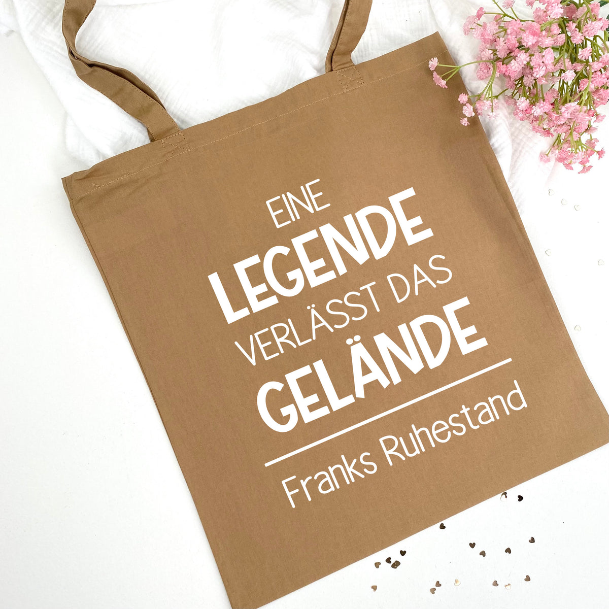 Beutel Eine Legende verlässt das Gelände