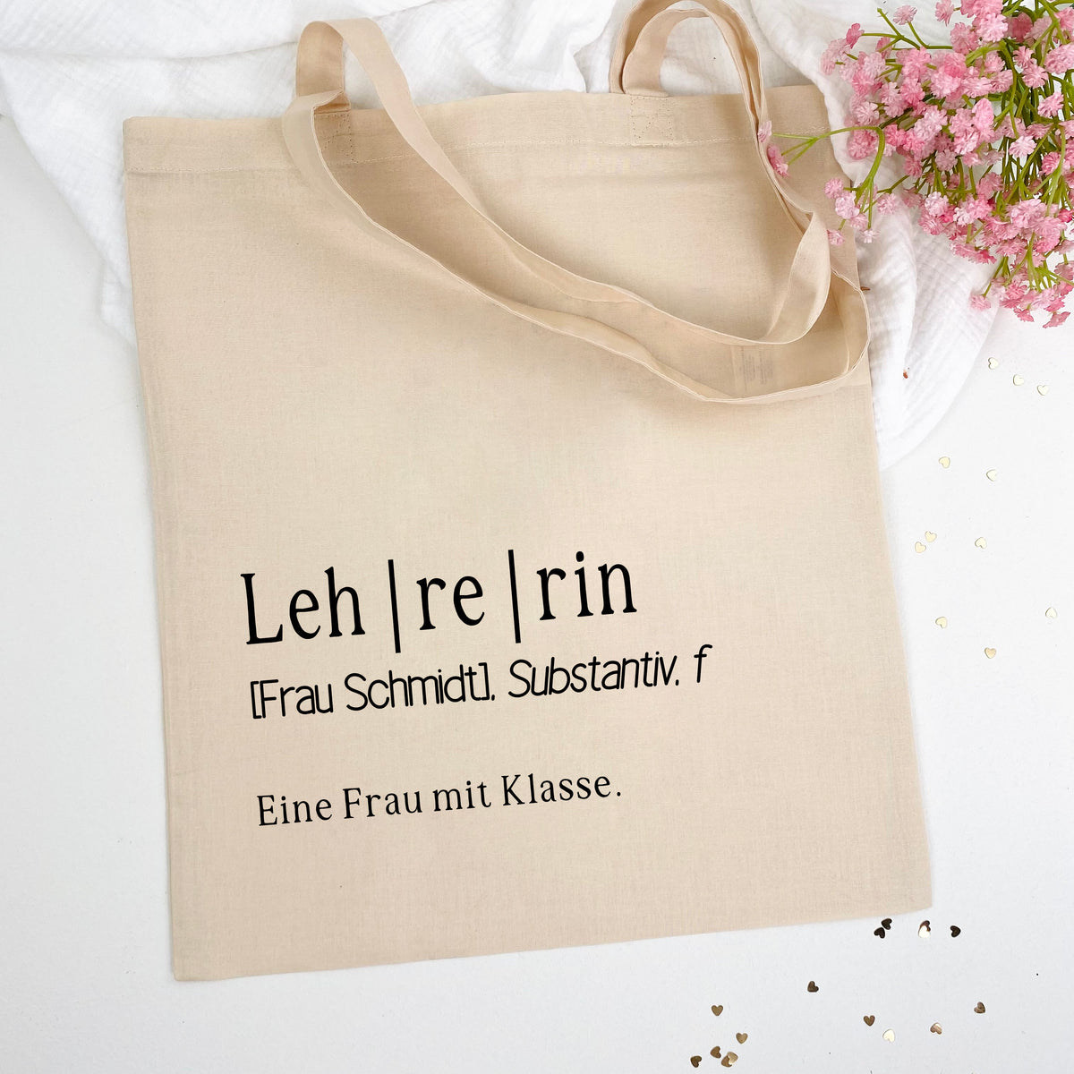 Beutel Lehrerin Eine Frau mit Klasse